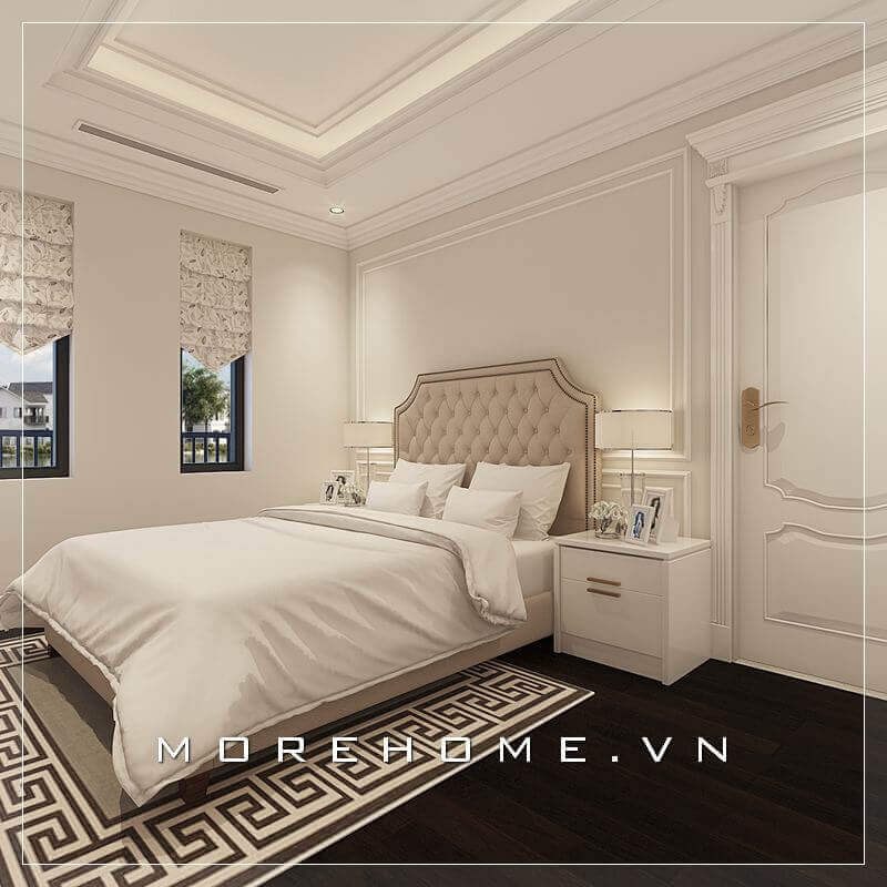 Giường ngủ bọc da chần nút đầu giường độc đáo, mang lại điểm nhấn hoàn hảo cho cả không gian phòng ngủ chung cư, biệt thự, nhà phố...
